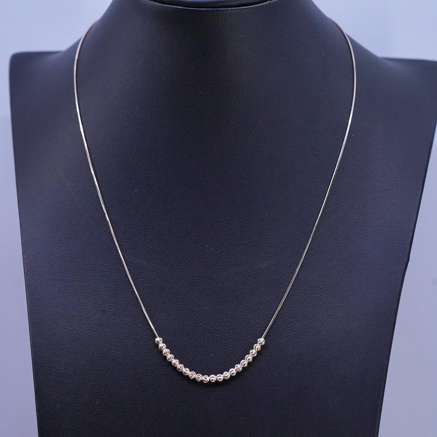 18" LIRM Italian rose gold Sterling silver necklace, 925 cluster beads pendant