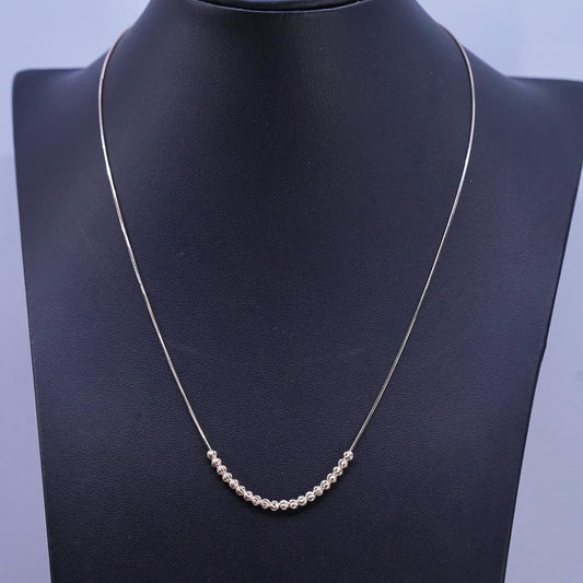18" LIRM Italian rose gold Sterling silver necklace, 925 cluster beads pendant