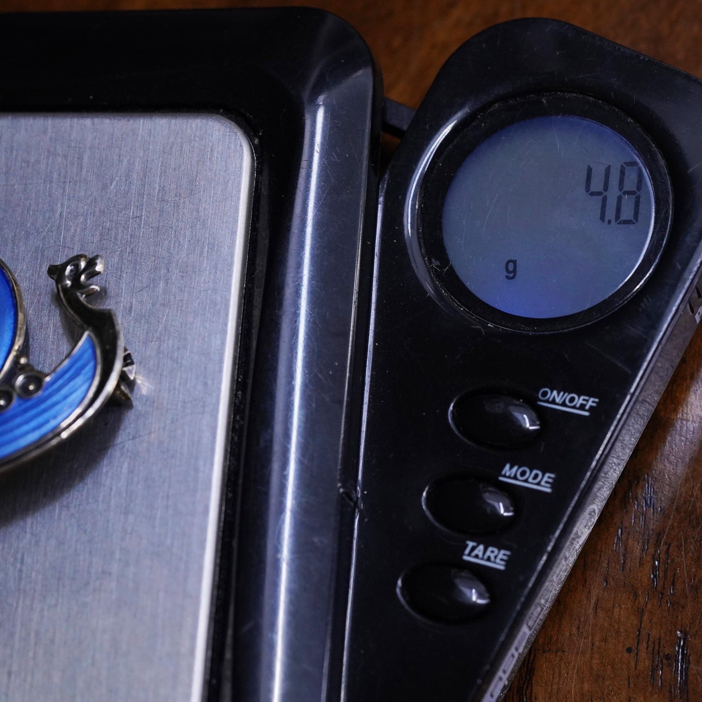 vintage Norway Sterling silver handmade brooch, 925 sailing boat pin w/ enamel