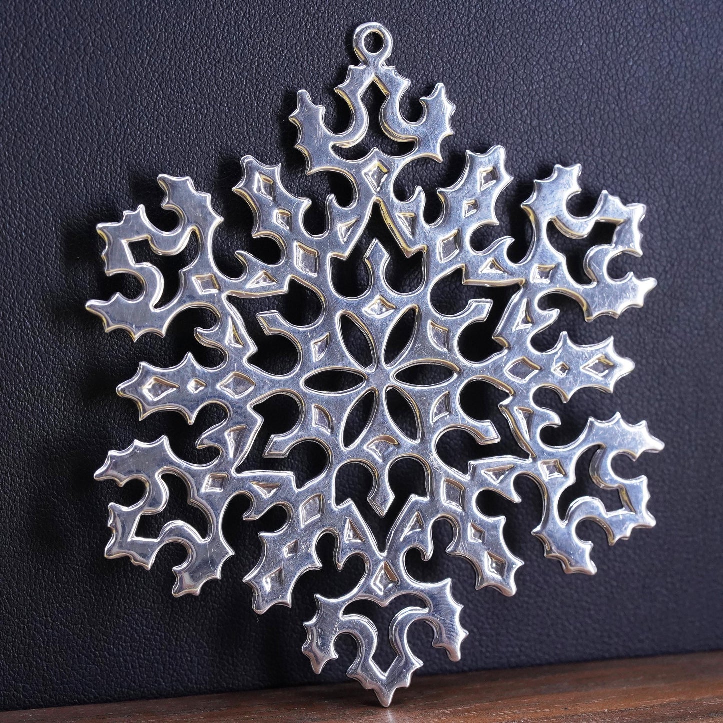 Vintage 1995 Snowflake Ornament Pendant Makers Sterling 925 Silver