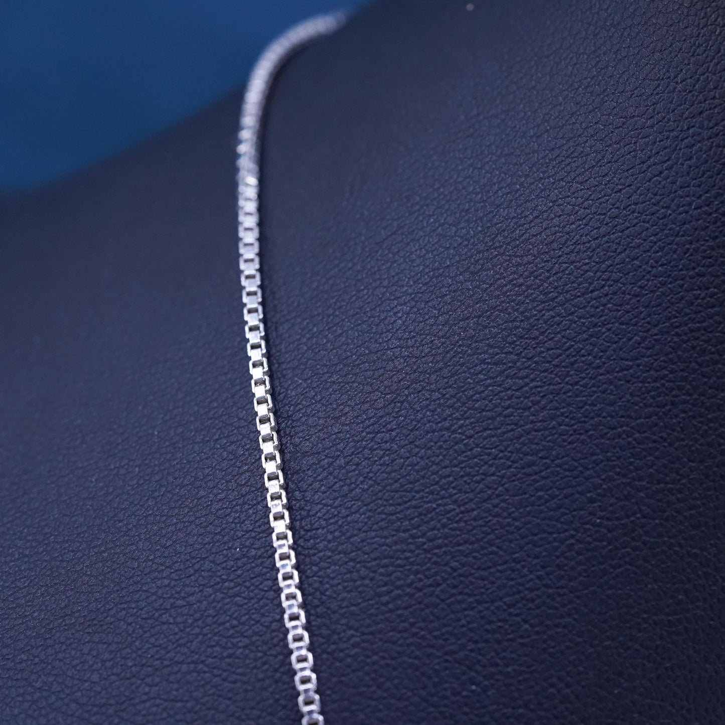 20" 1.6mm, vintage Italian Sterling silver necklace, 925 box chain