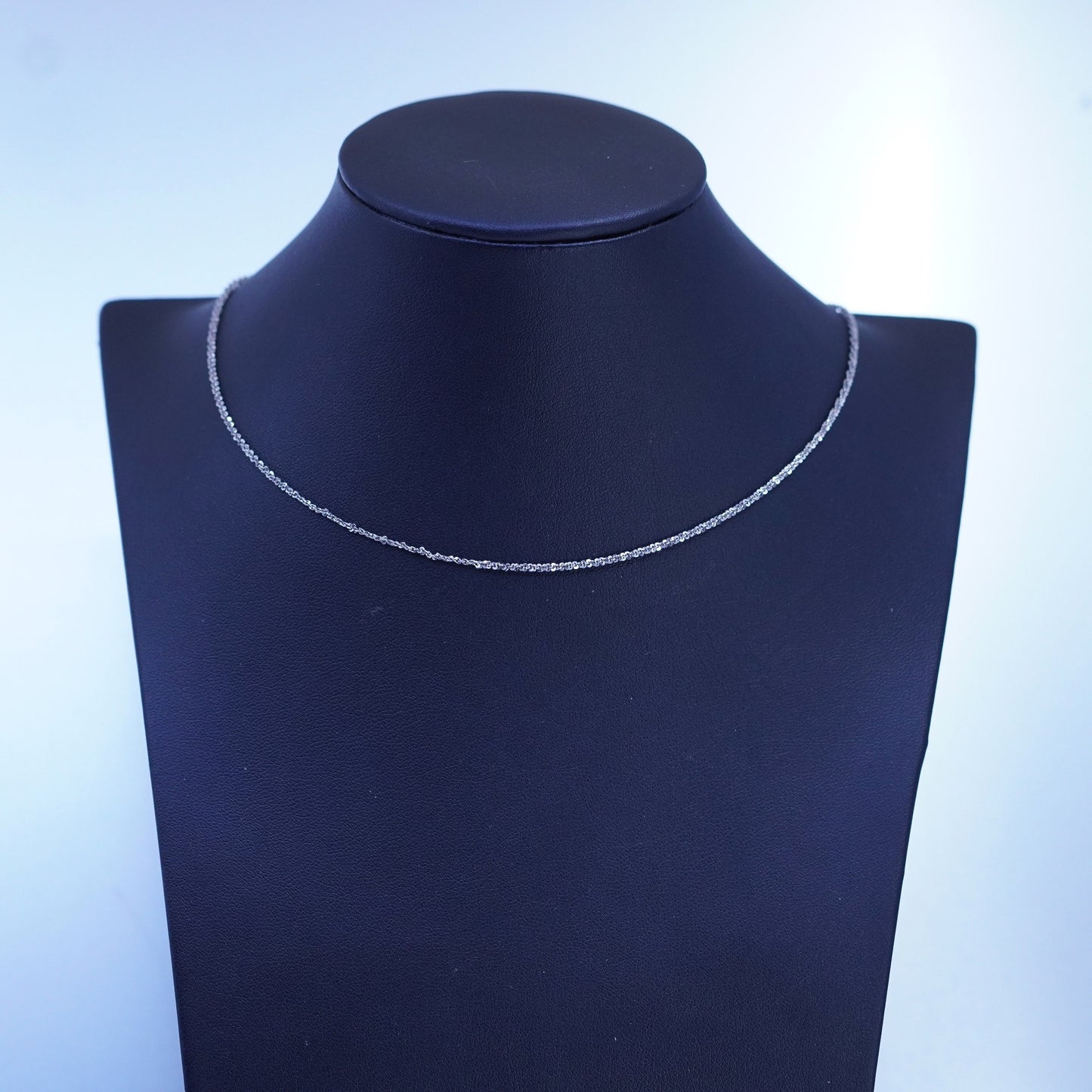 18”, Italy vermeil gold over Sterling 925 silver twisted s link chain necklace