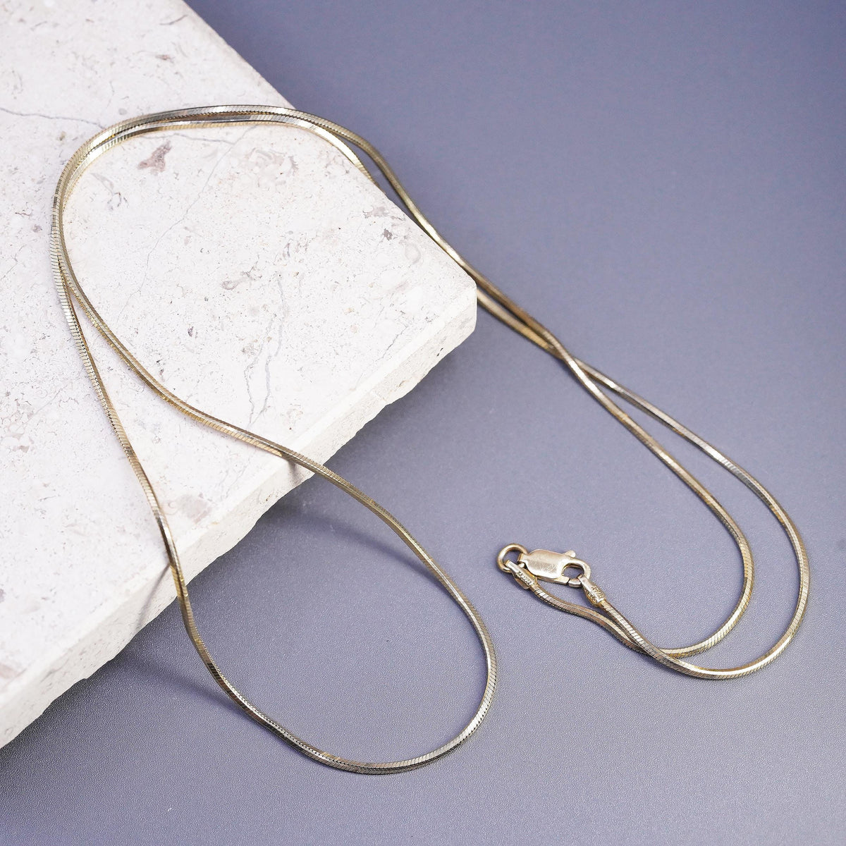24", KA1772 Italian Vermeil Gold Over Sterling silver necklace, 925 snake chain
