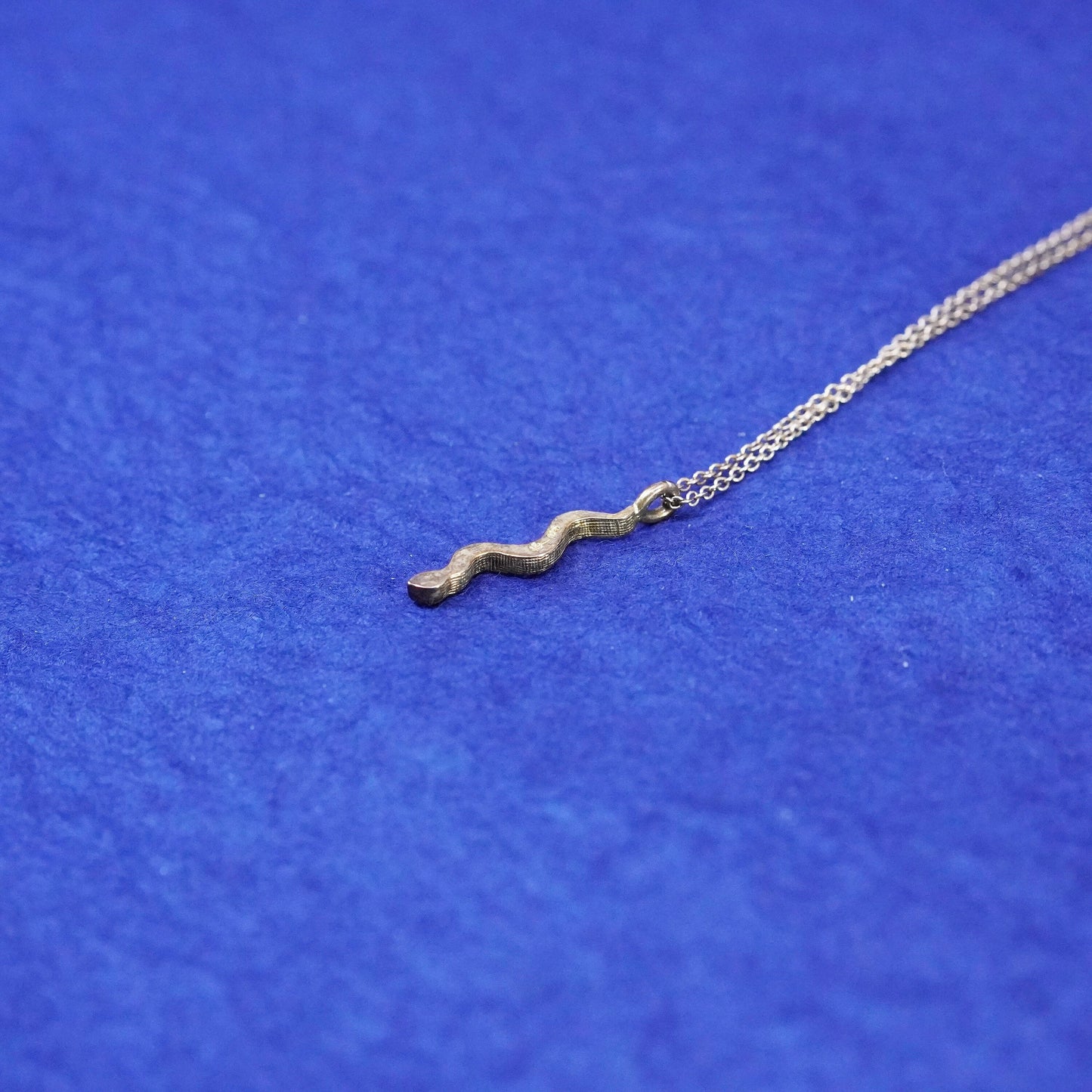 16”, vermeil gold over Sterling silver necklace, 925 circle chain lightening pendant