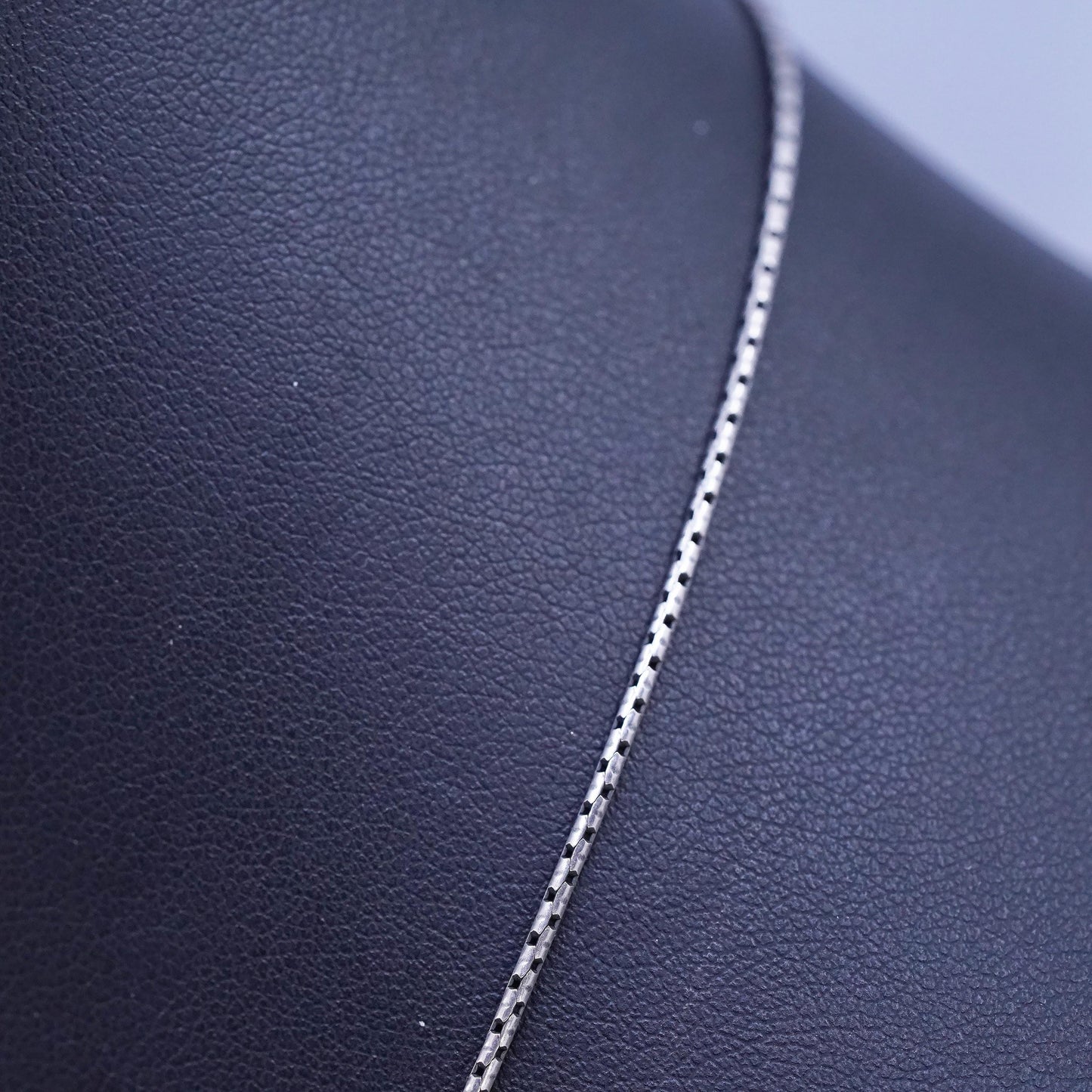 16" 1mm, vintage Sterling silver handmade necklace, 925 snake chain