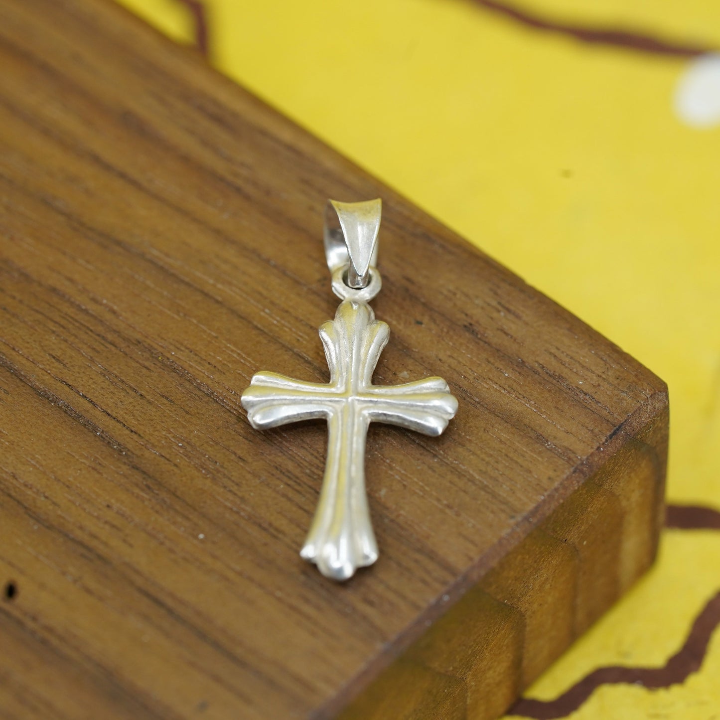 Vintage Sterling silver handmade pendant, 925 cross