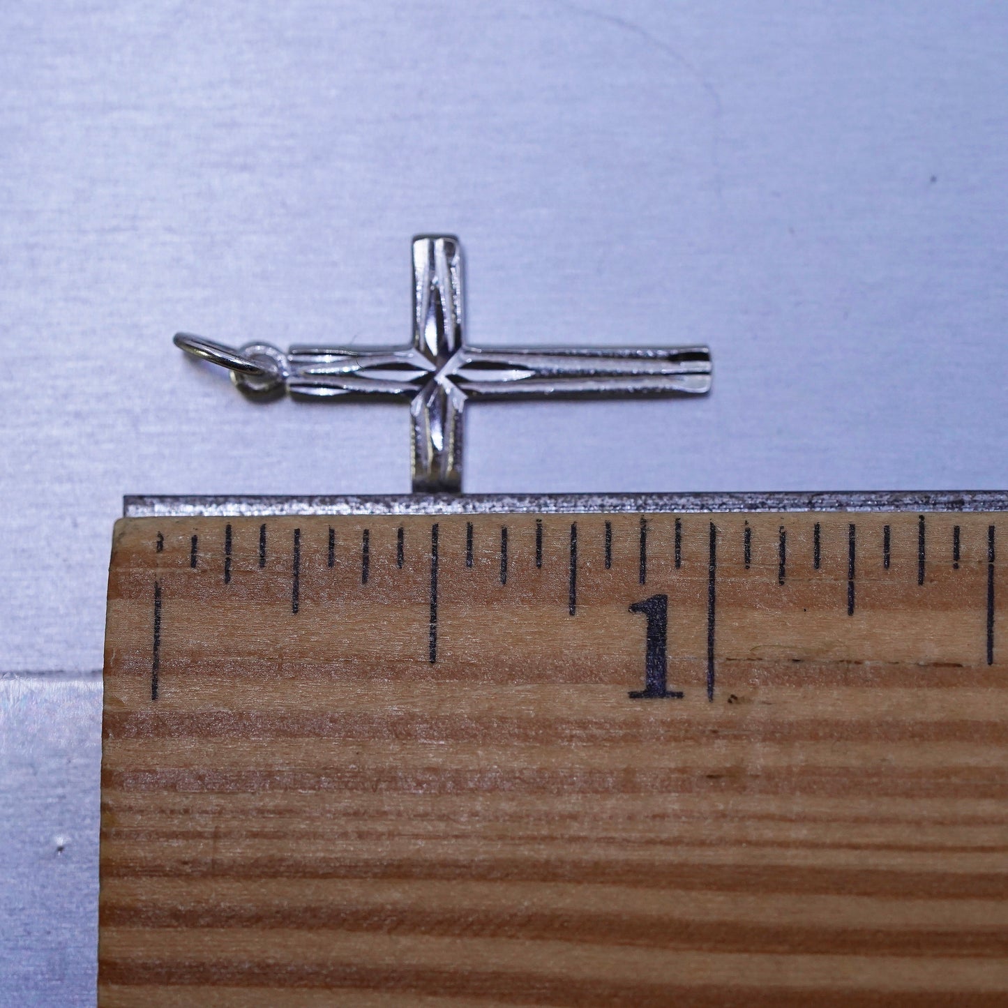 Vintage Sterling silver pendant, 925 cross charm
