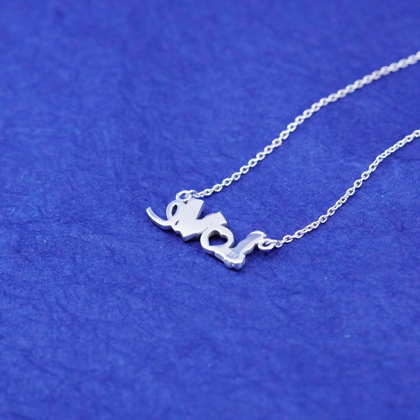 16+6”, Sterling silver handmade necklace, 925 circle chain with love pendant