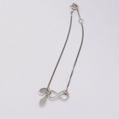 6.5”, Vermeil Gold Over Sterling 925 Silver Curb Bracelet W/ Infinity Charm
