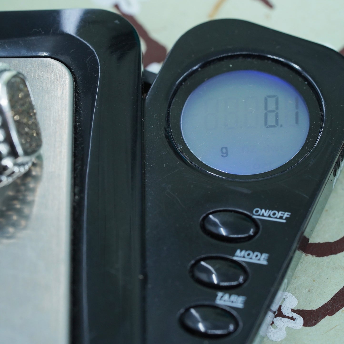 7, vintage Michael Dawkins Sterling 925 silver handmade ring golden druzy stone