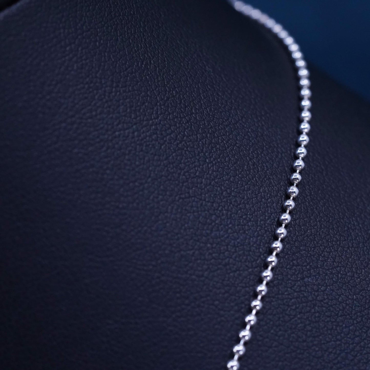 16”, 1mm, Sterling silver necklace, Vermeil gold over 925 bead chain