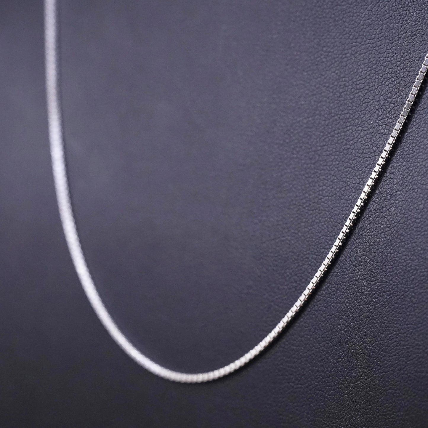 20", 1mm, vintage Sterling silver necklace, 925 box chain