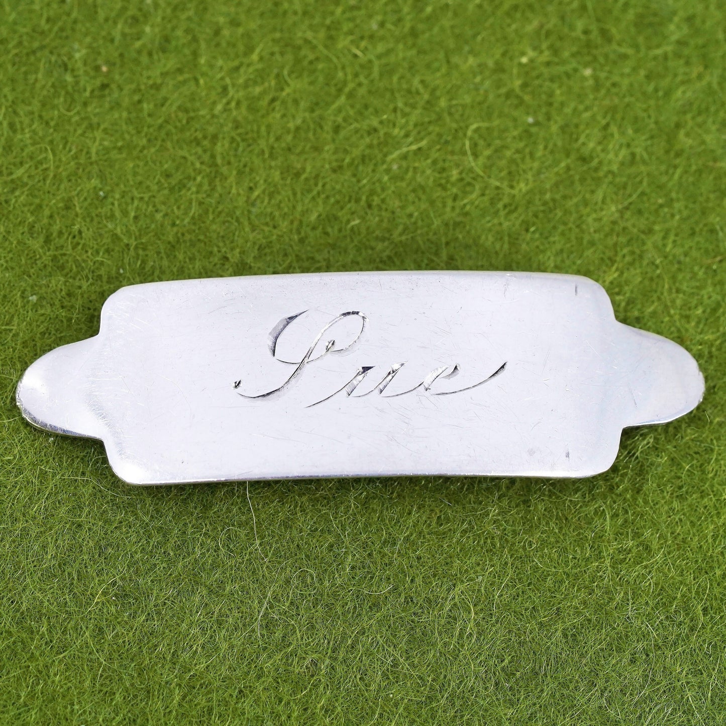 Vintage modern Sterling 925 silver handmade hair clip with Pue