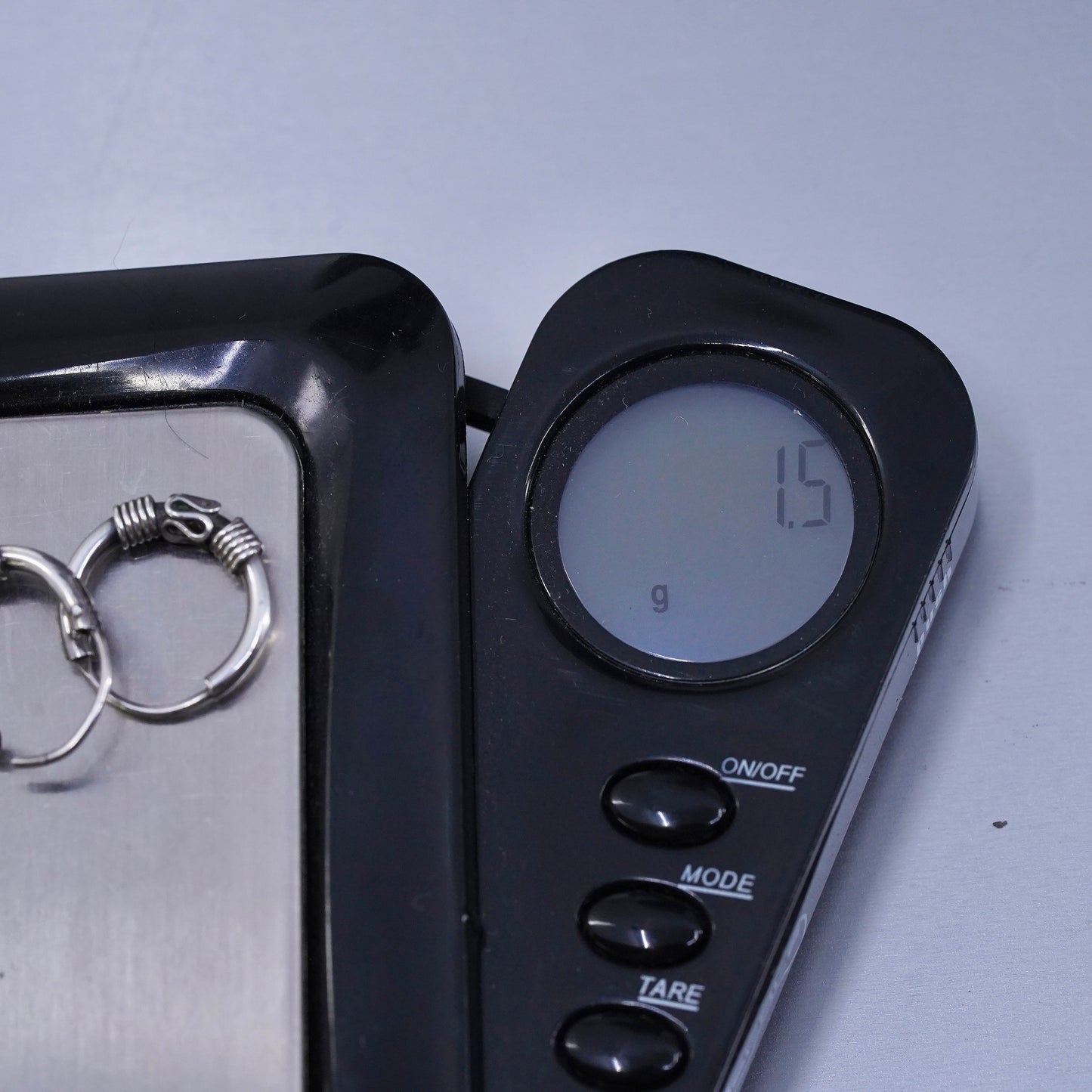 0.5”, vintage Sterling silver handmade earrings, 925 hoops bali beads