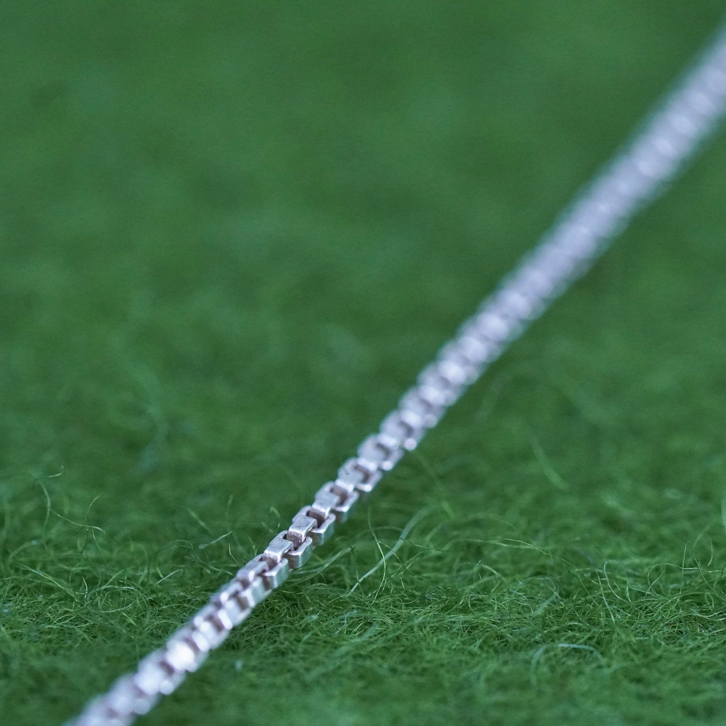 32", 1mm, Vintage sterling silver Italy 925 silver box chain, necklace