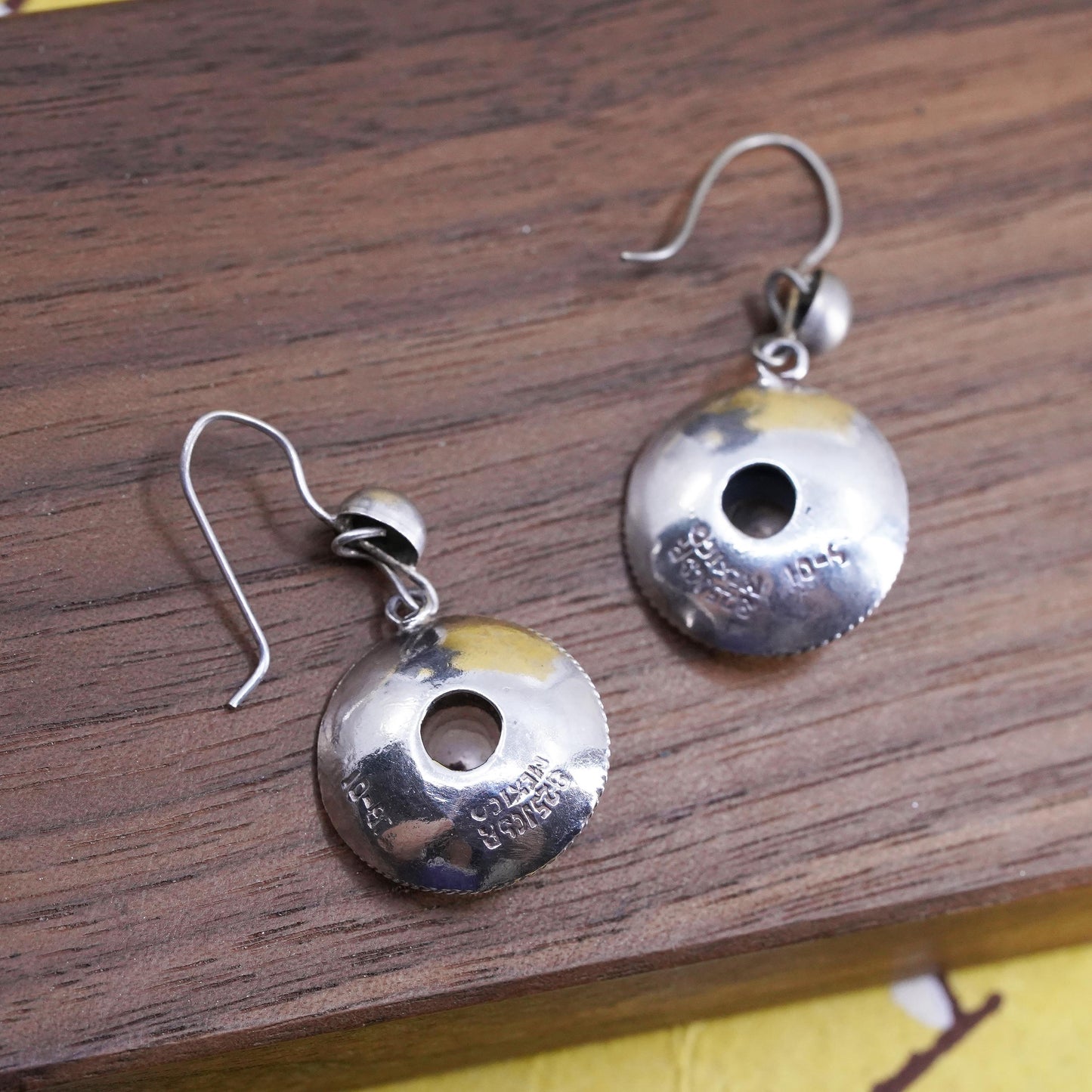 Sterling silver handmade earrings, southwestern style 925 sombrero Mexican hat