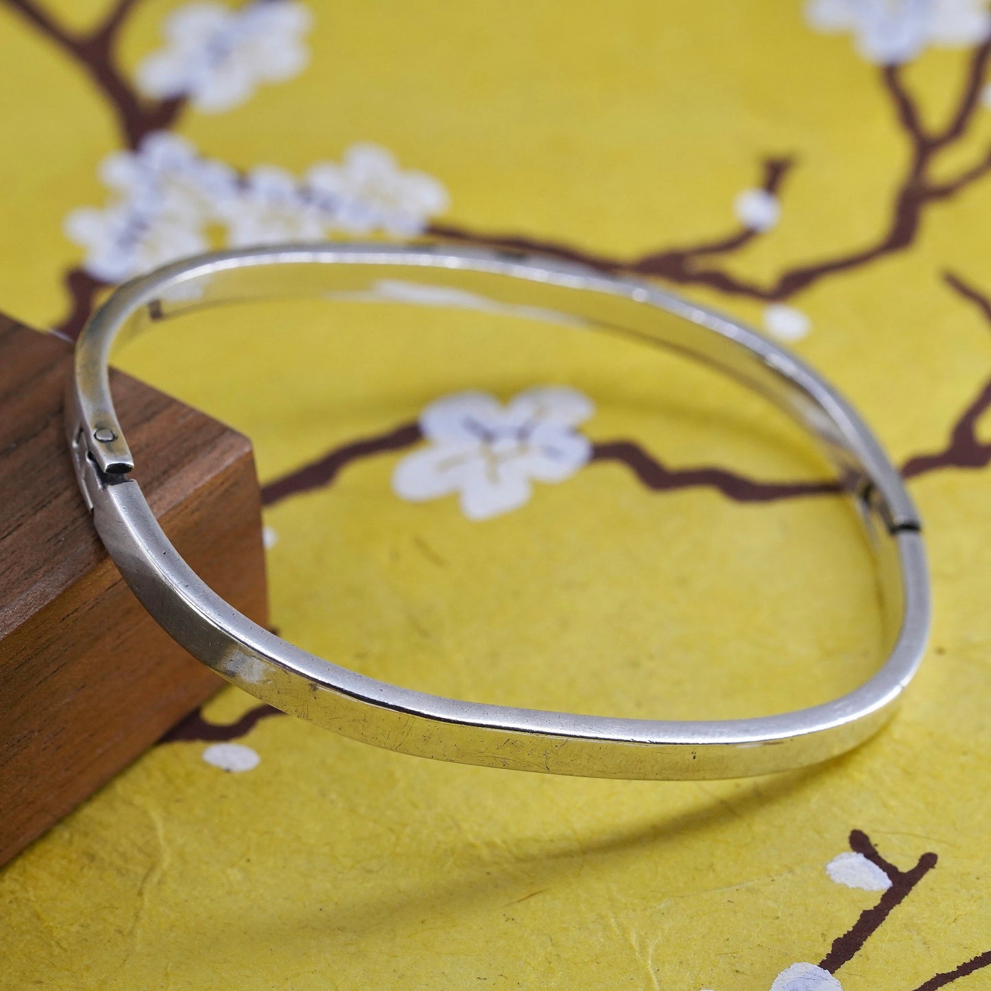 7”, Mexican Sterling silver bracelet, 925 bangle lapis turquoise tiger eye