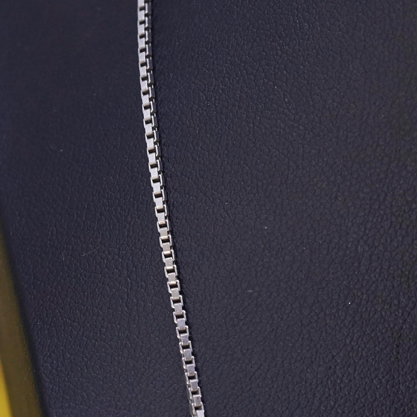 24" 1mm, vintage Italian Milor Sterling silver box chain, 925 necklace