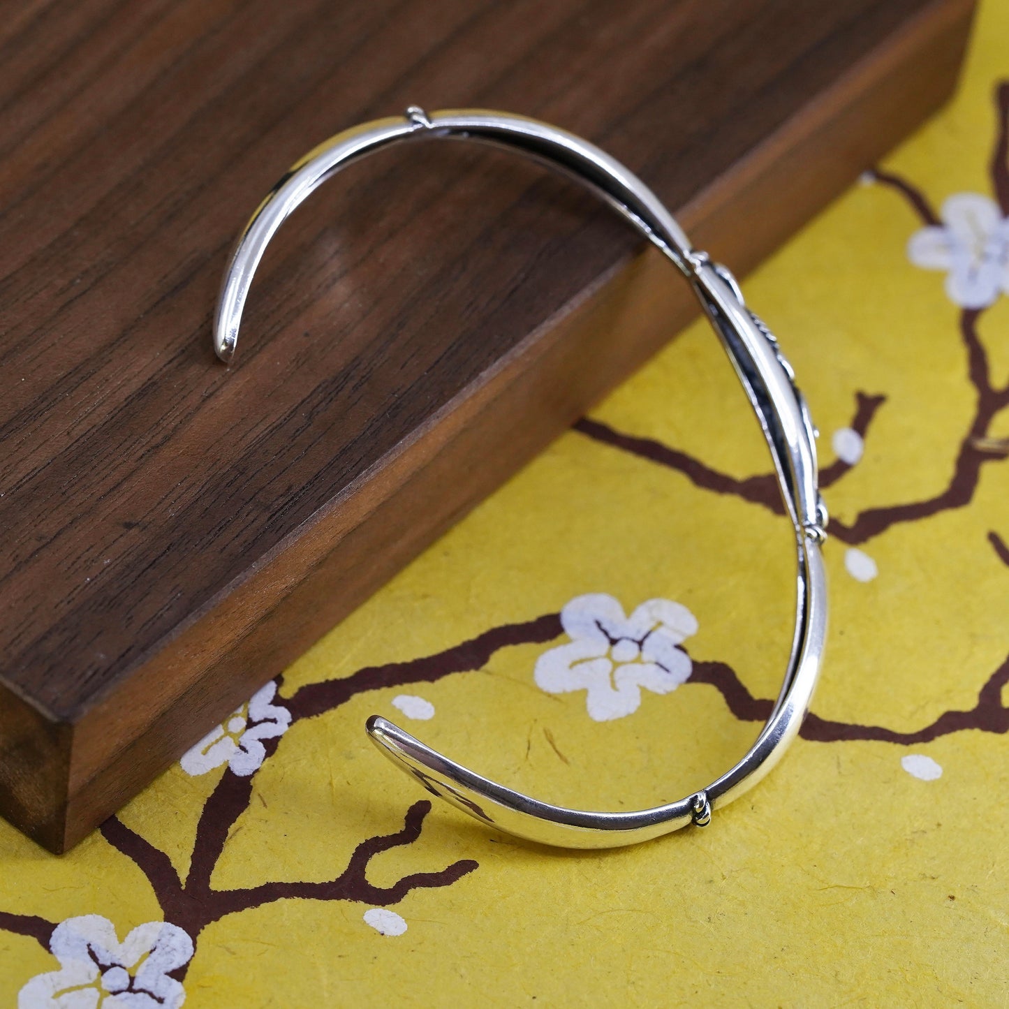 7.25”, Vintage Carolyn pollack Sterling silver bracelet, 925 filigree cuff