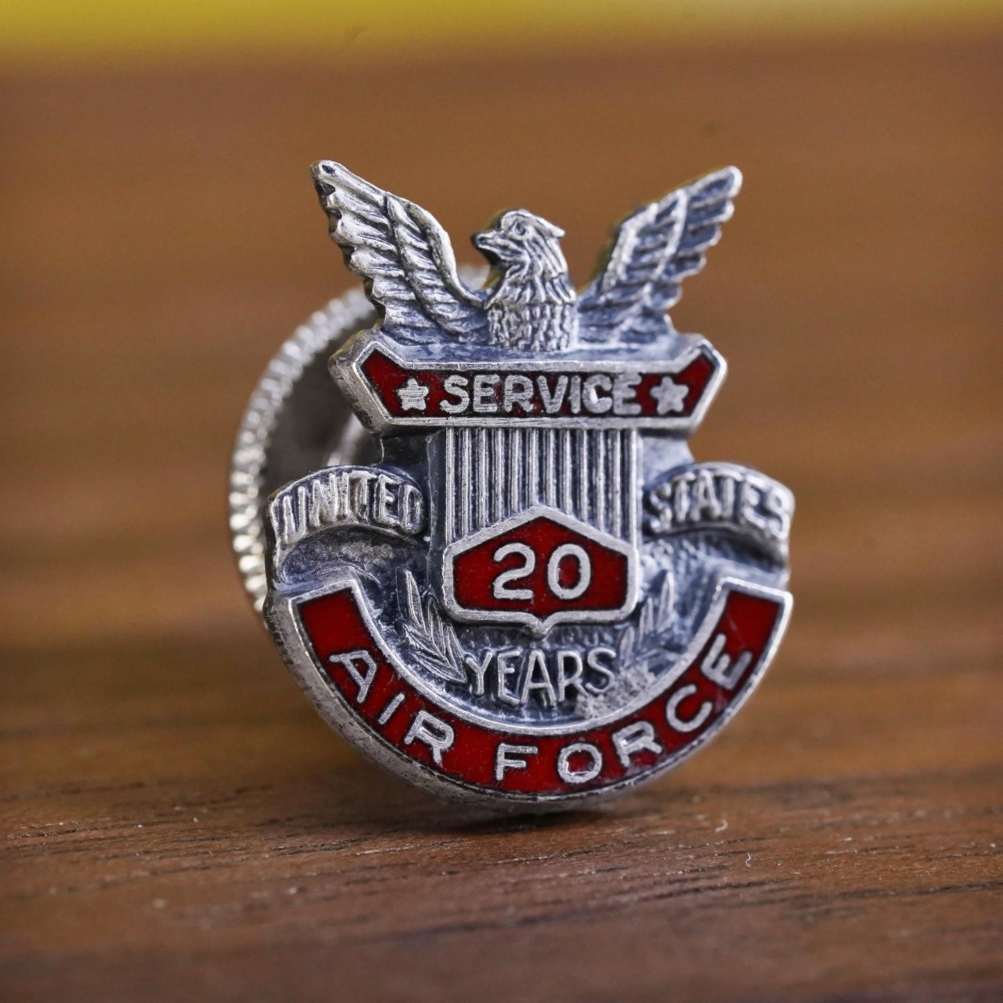 Vintage Sterling 925 silver US Air Force pin 20 years