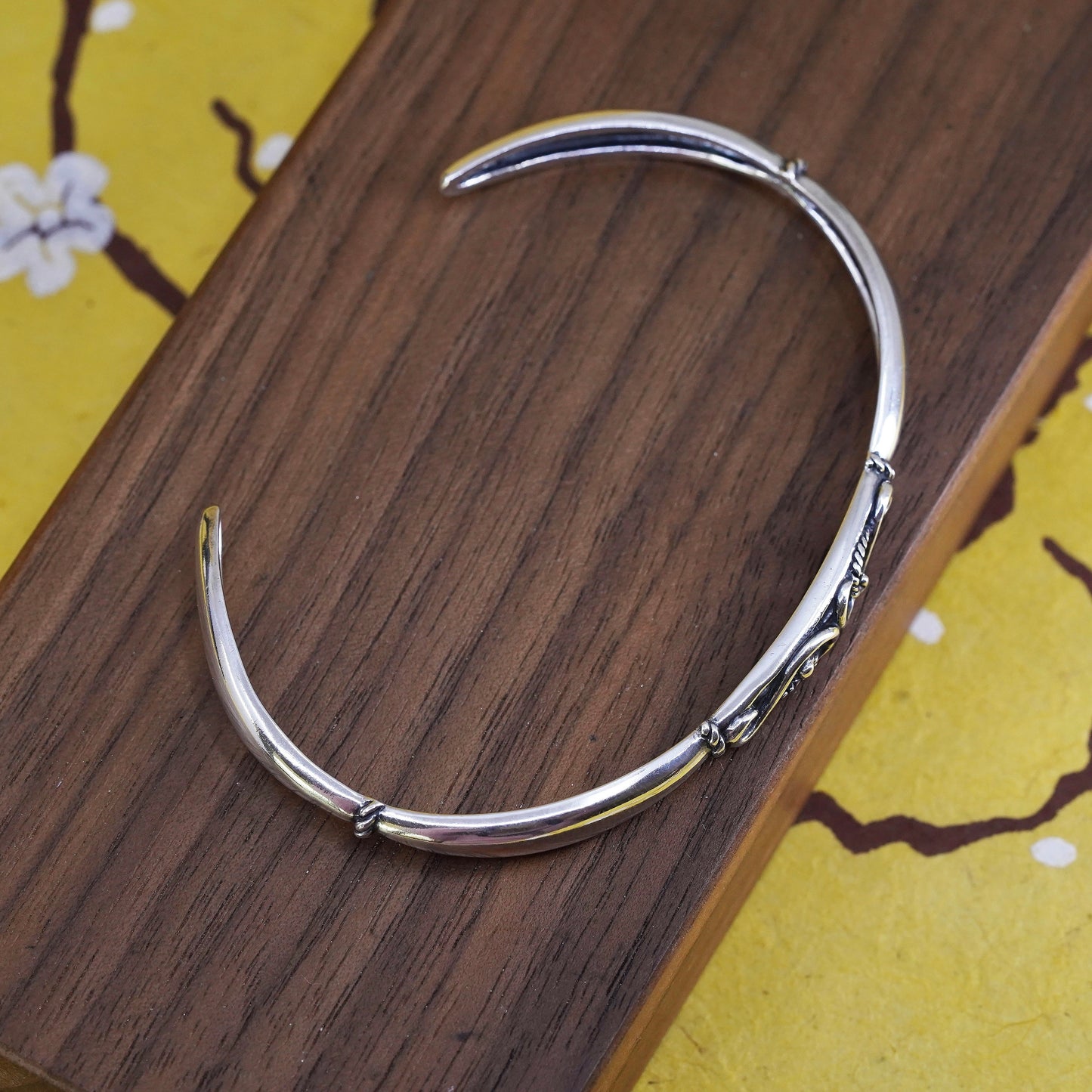 7.25”, Vintage Carolyn pollack Sterling silver bracelet, 925 filigree cuff