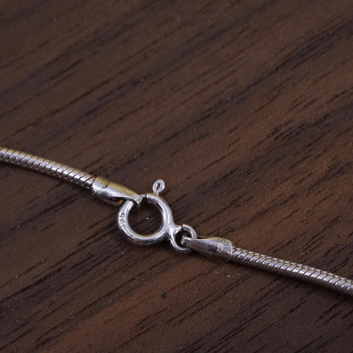 24", 1.4mm, vintage Italian sterling silver snake chain, 925 necklace
