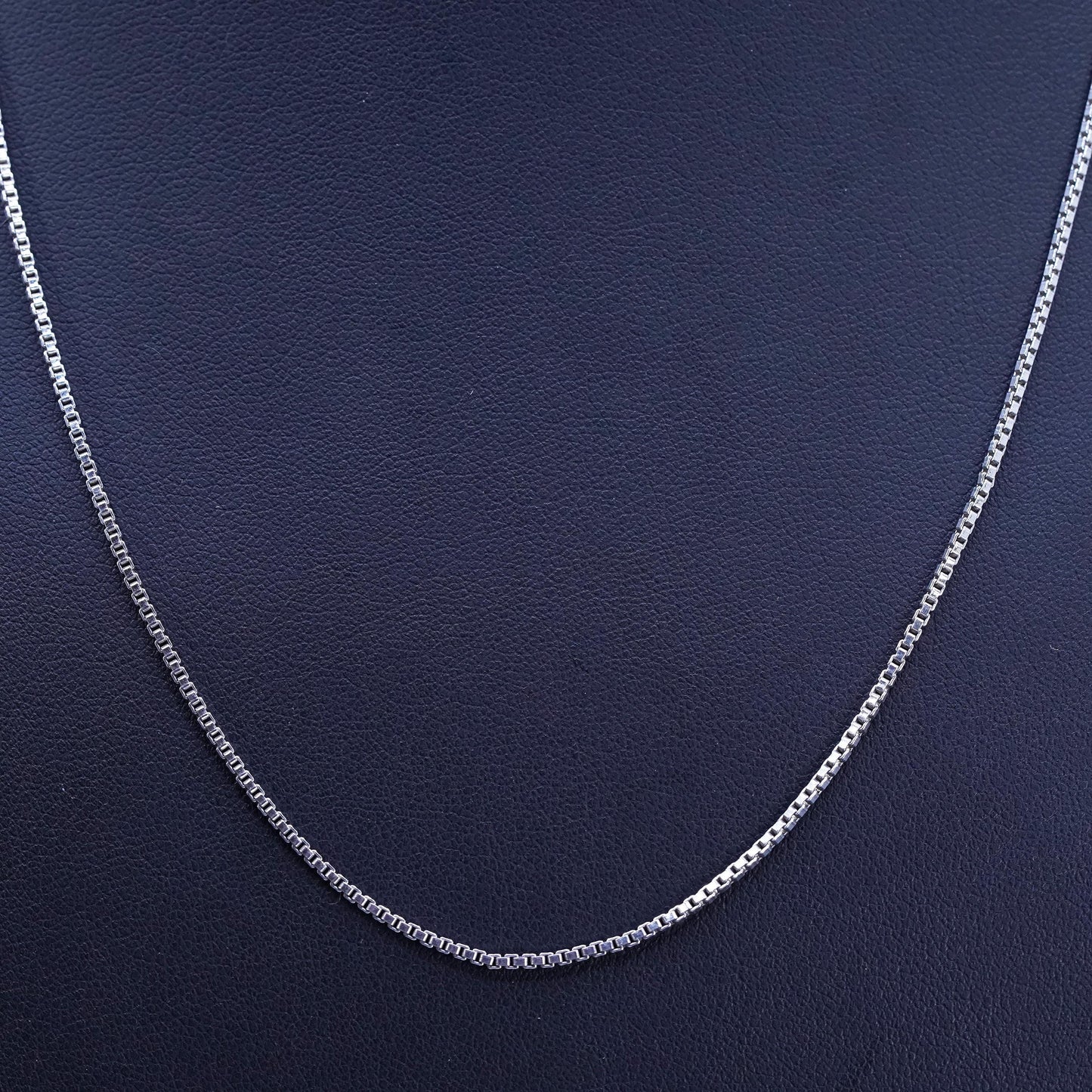 20" 1.6mm, vintage Italian Sterling silver necklace, 925 box chain
