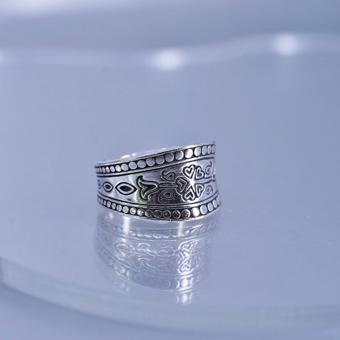 Size 7.5, Brighton Sayan Sterling silver ring, engagement, 925 textured band
