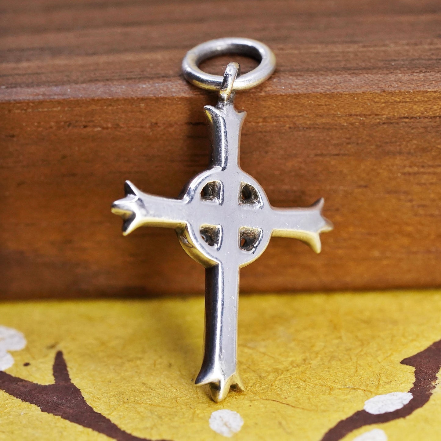 Celtic Cross Pendant Sterling 925 Silver Cross Irish Christian Charm Openwork