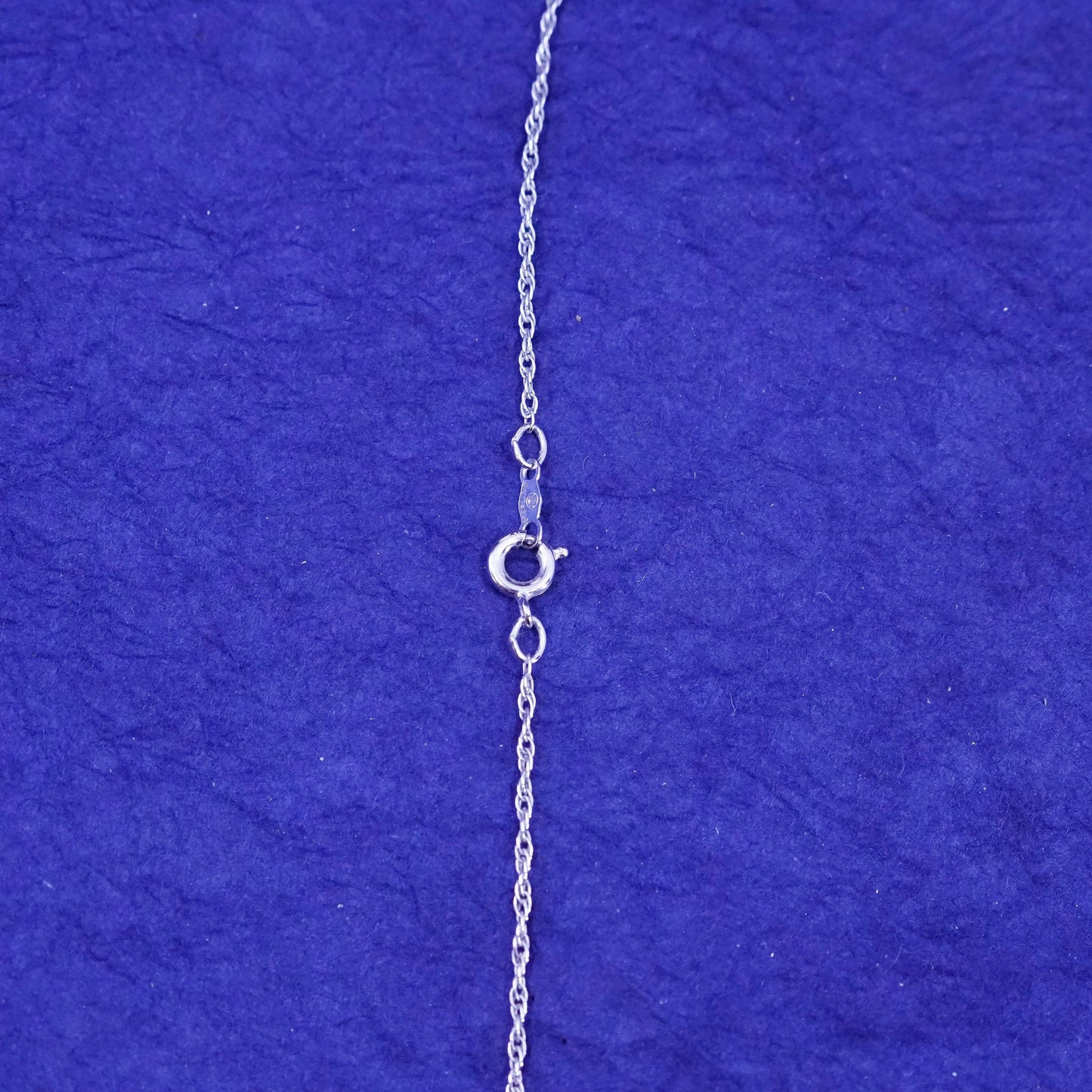 20”, 1.6mm, vintage Sterling silver necklace, 925 Singapore rope chain