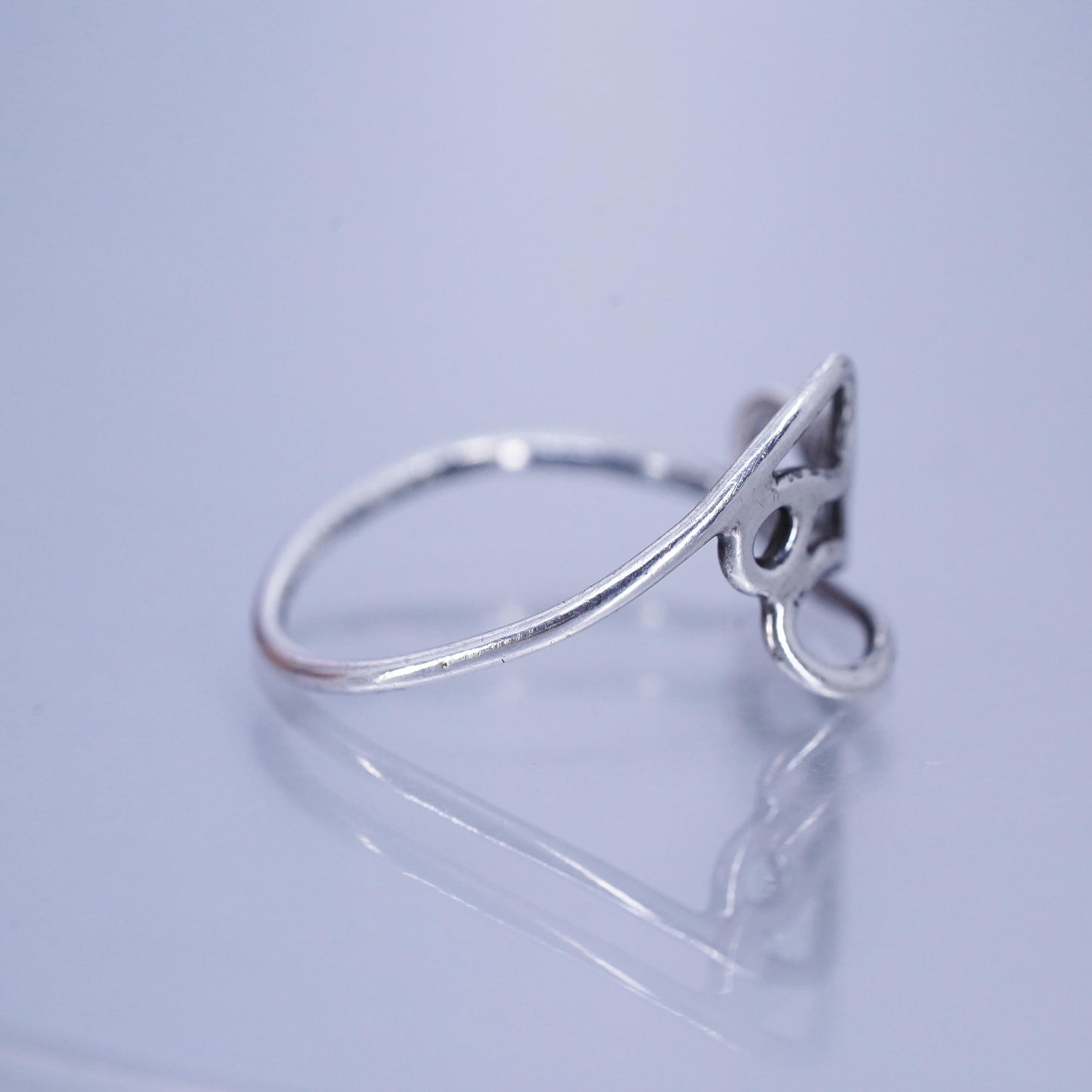 Size 10, vintage Sterling 925 silver handmade ring, wired band