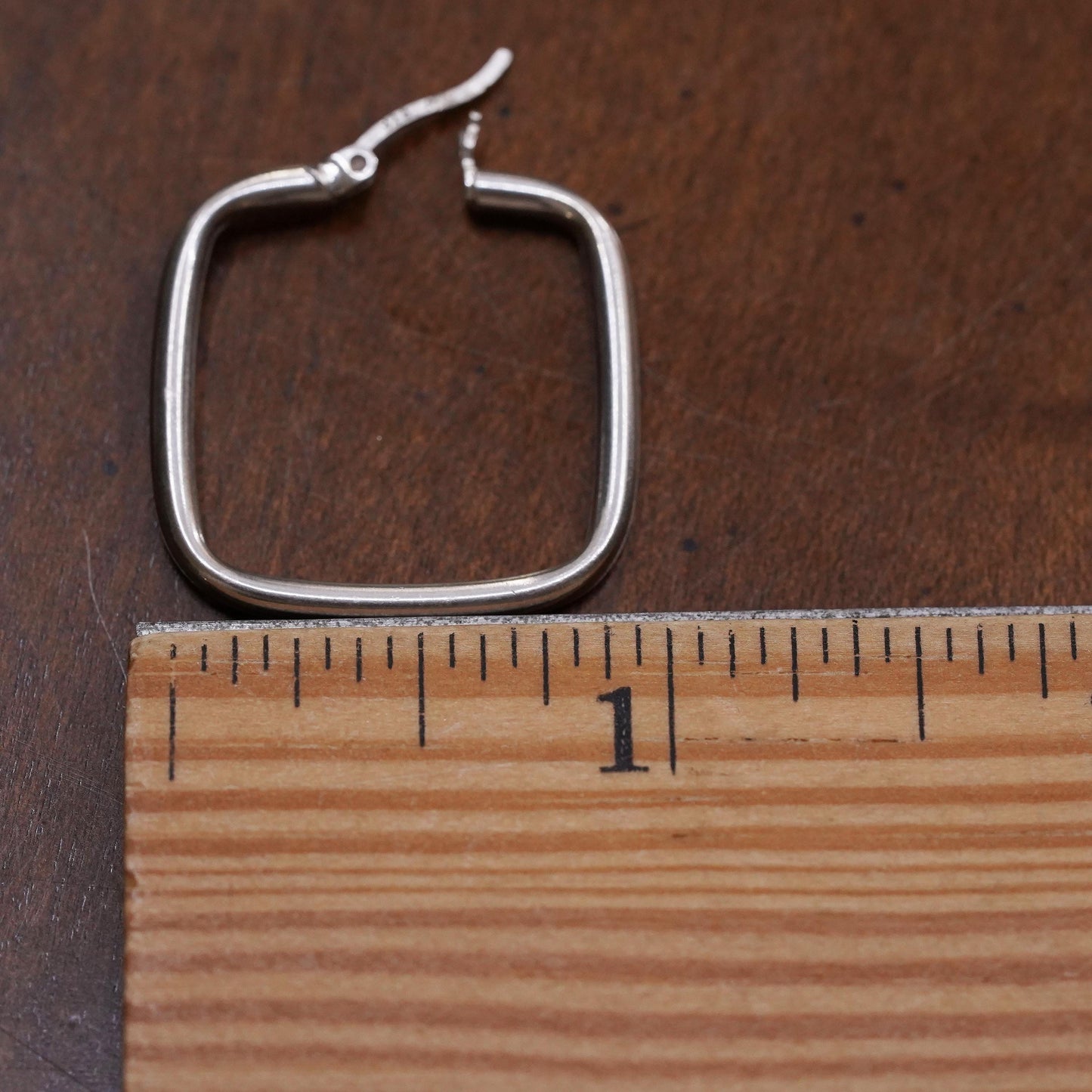 1", Vintage sterling silver single earring, fashion minimalist primitive hoop