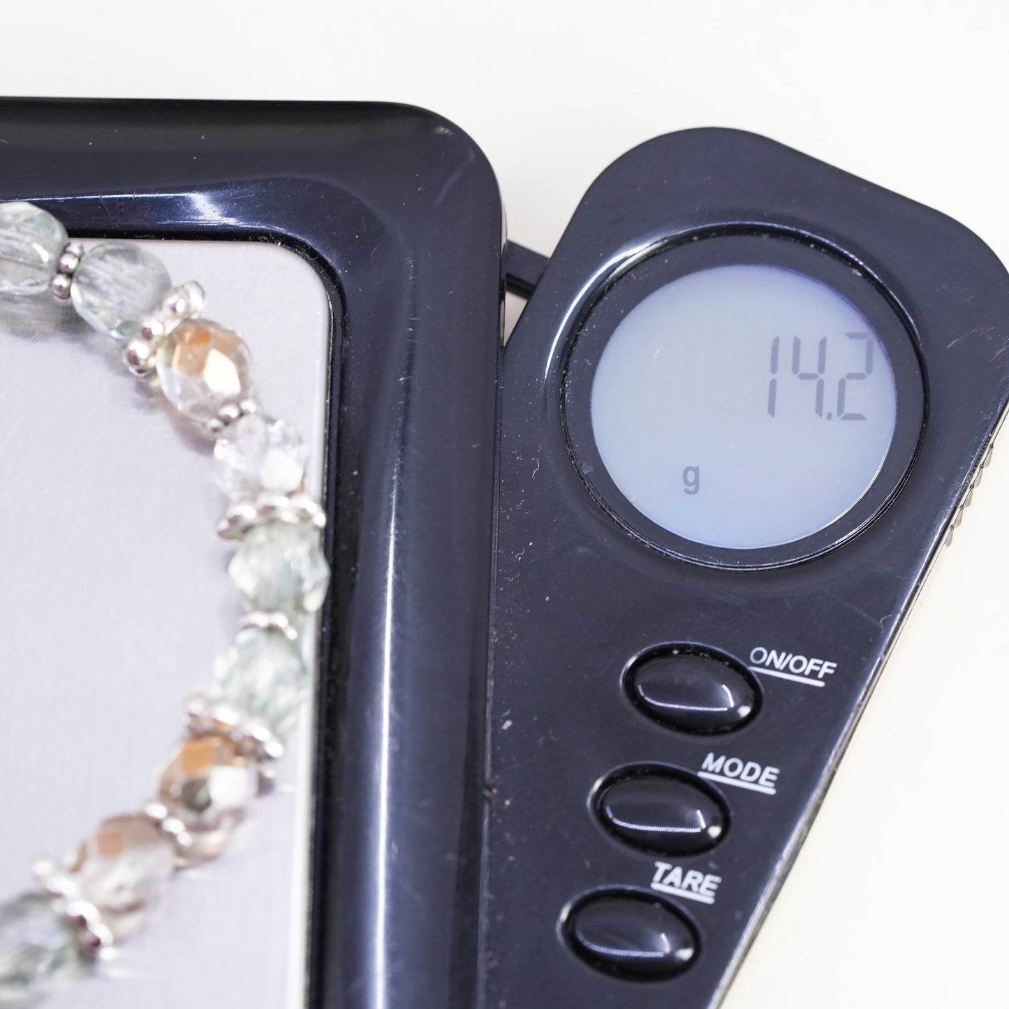 7.25", Sterling silver handmade bracelet, 925 Crystal beads and toggle closure