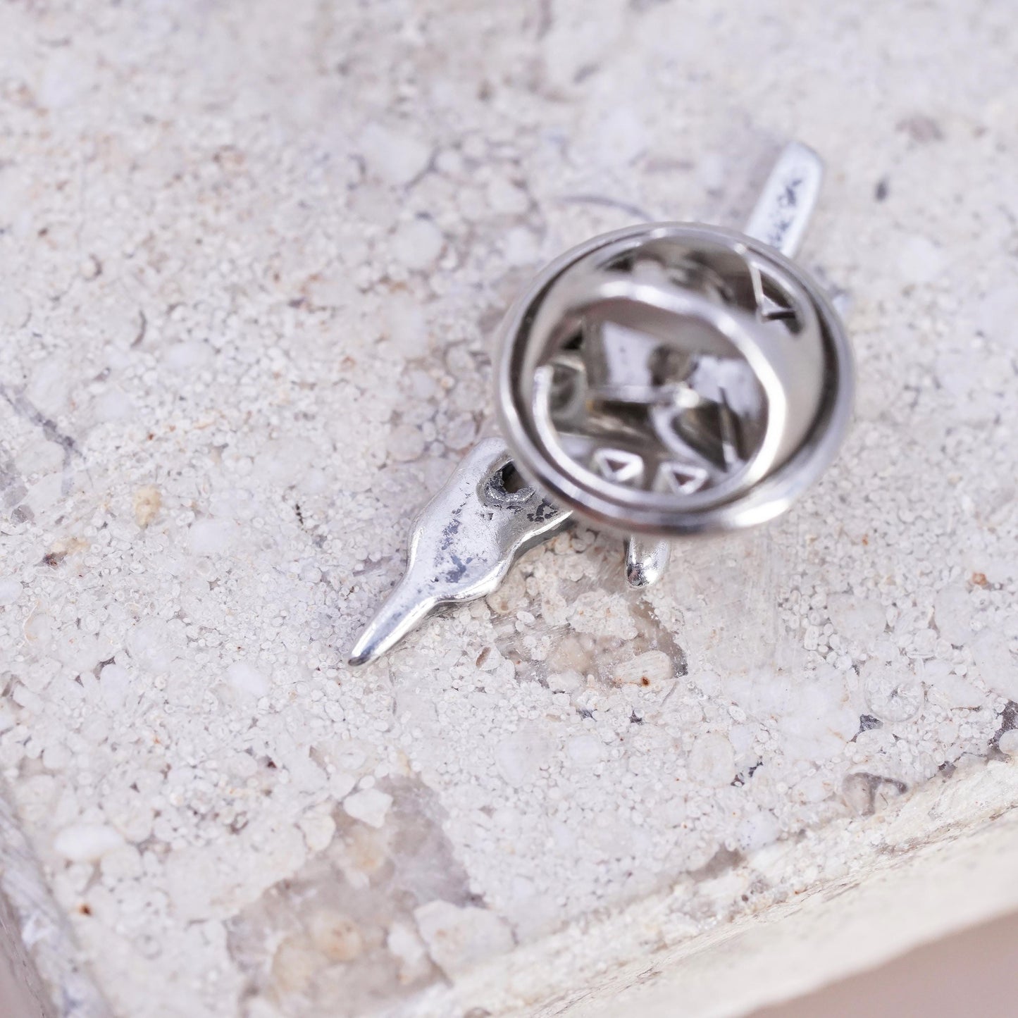 Vintages Native American sterling silver brooch, 925 running thunder bird pin
