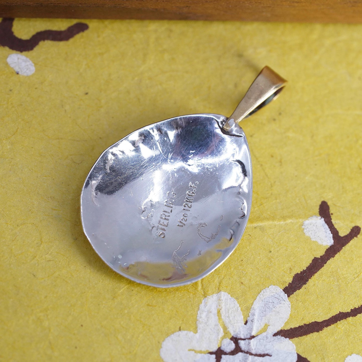 Vintage Kokopelli Sterling silver 925 handmade pendant, Native American jewelry