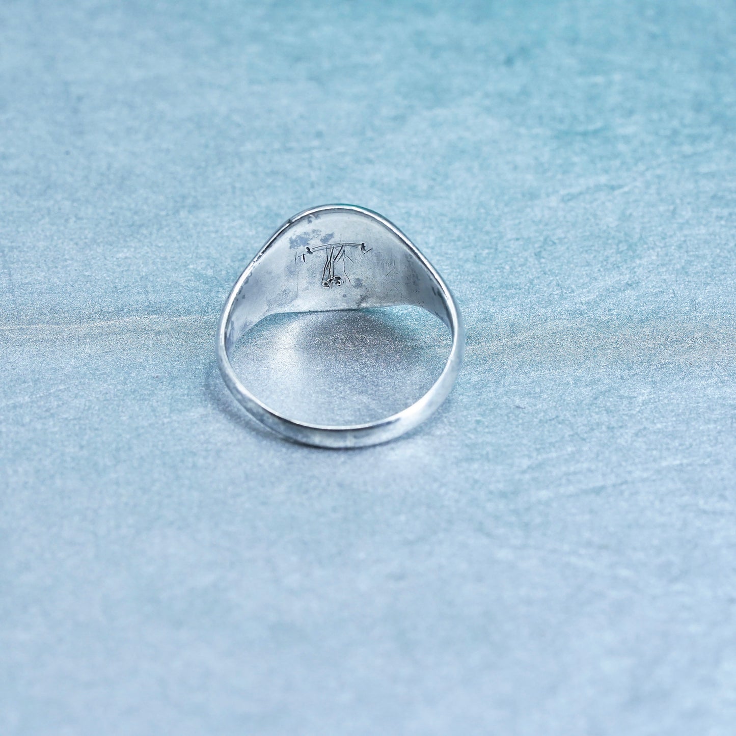 Size 11.25, vintage Sterling 925 silver handmade ring, blank band