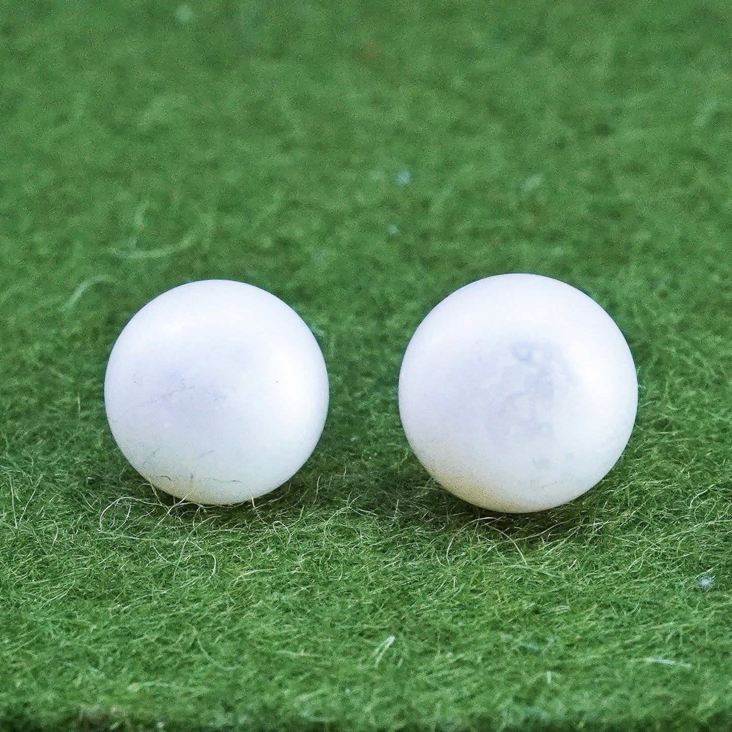 Vintage sterling silver earrings, 925 studs with white pearl