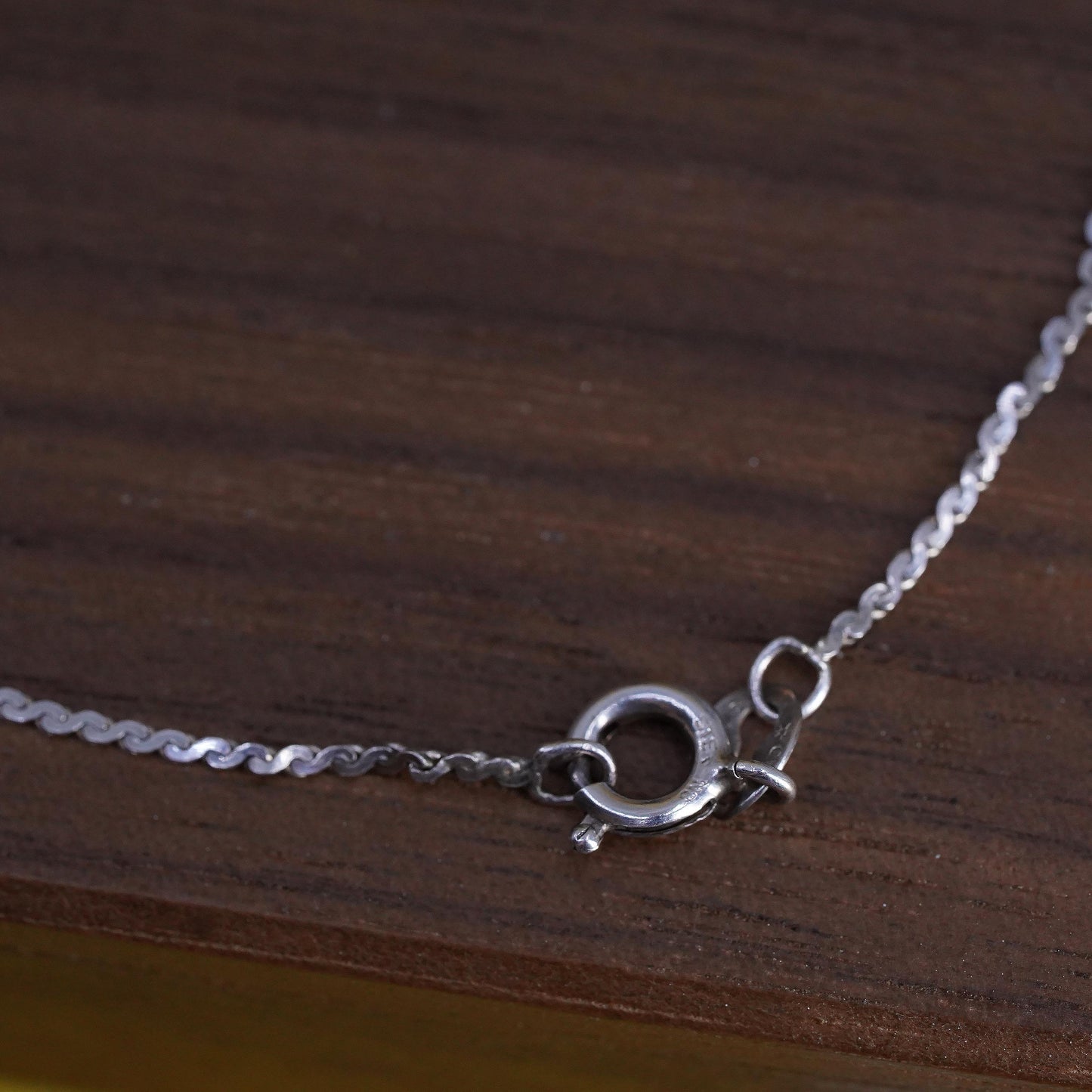 7", Vintage Sterling silver handmade twisted s link bracelet chain
