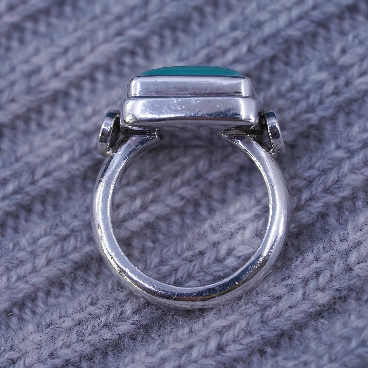 Size 6, Native American, southwestern Sterling silver handmade ring turquoise