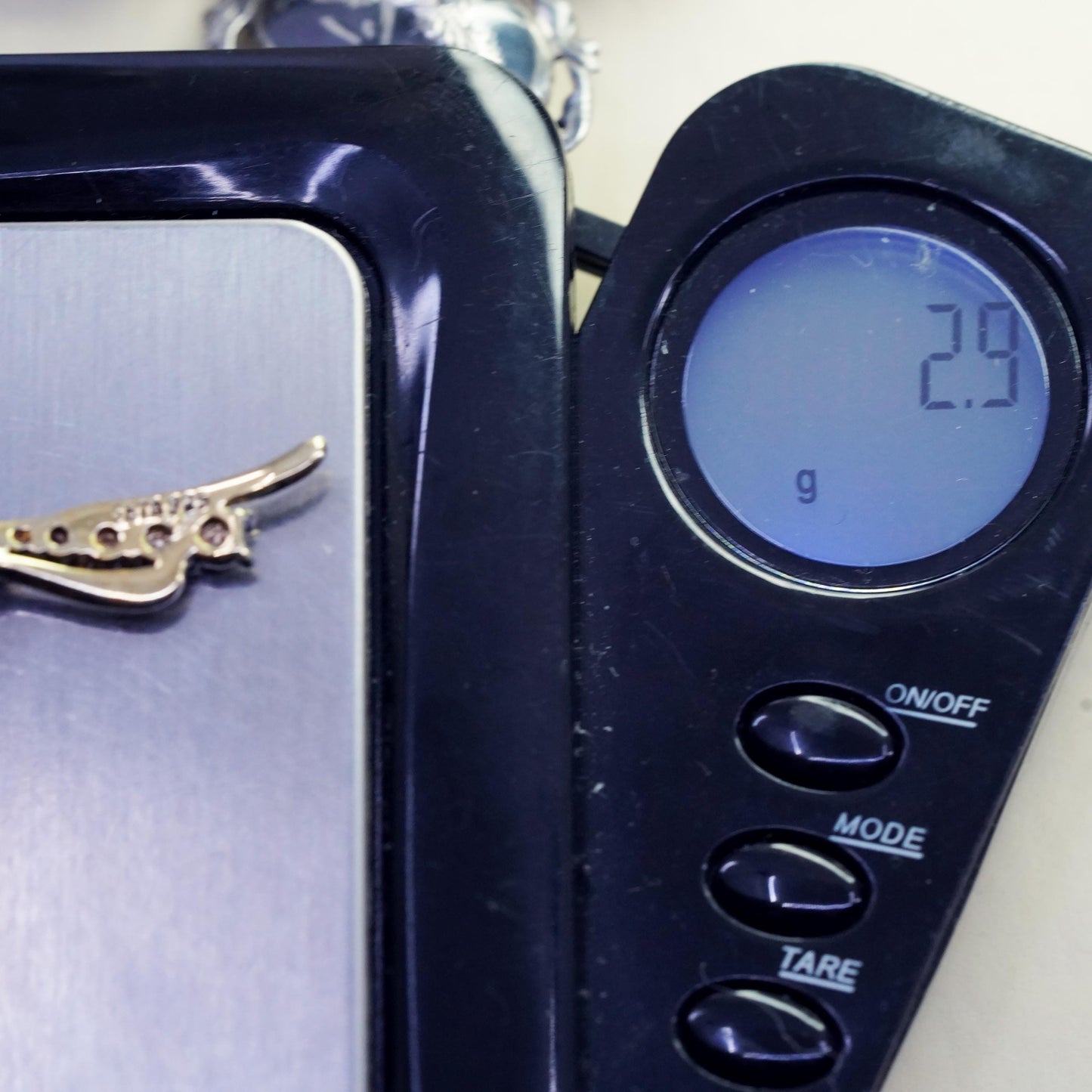 Vintage vermeil gold over sterling 925 silver earrings with diamonds