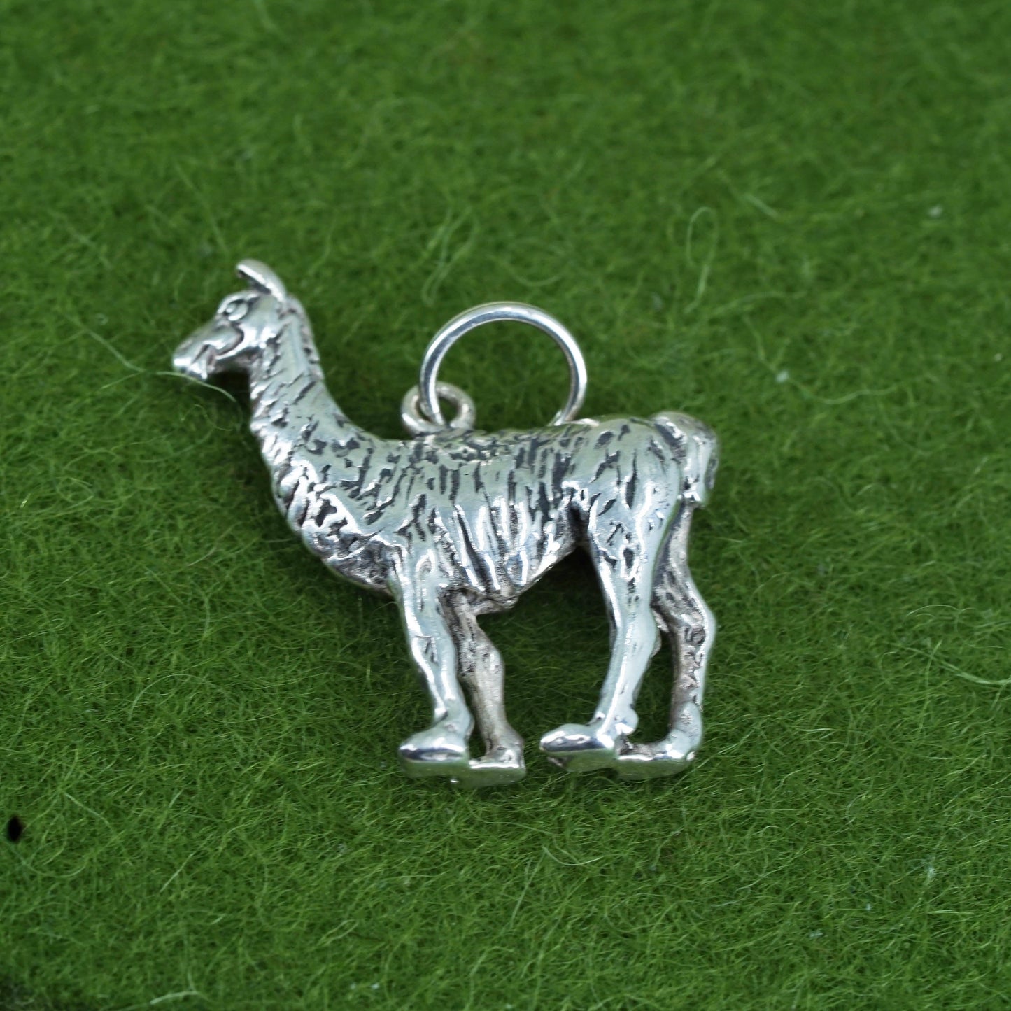 Vintage sterling silver handmade pendant, 925 camel charm