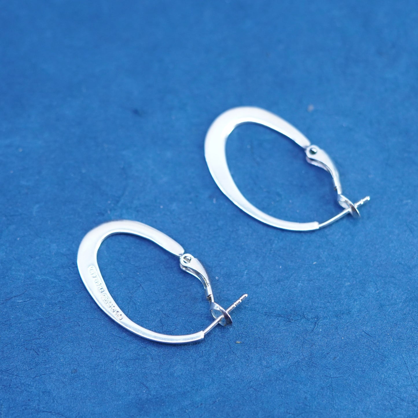 1”, vintage Sterling silver handmade earrings, 925 hoops