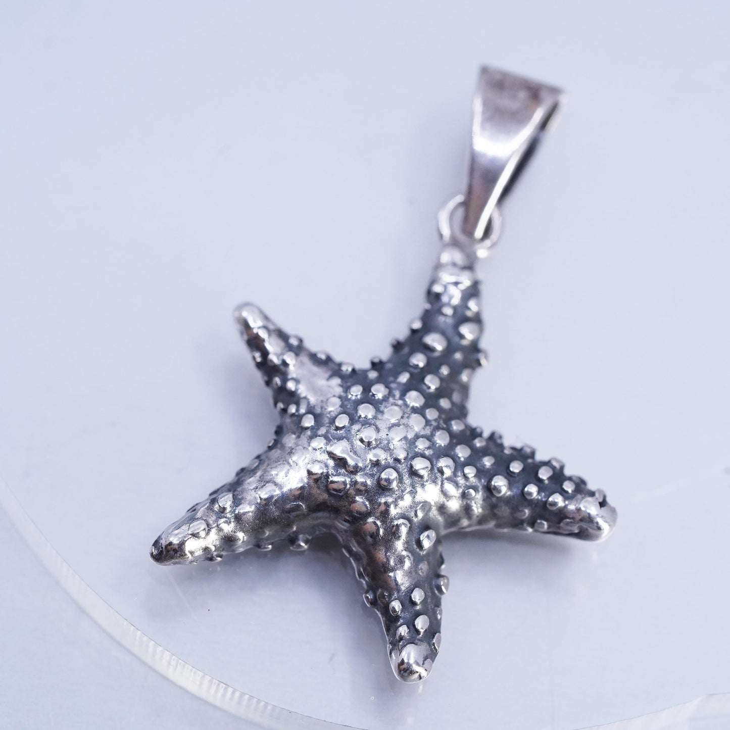 Vintage Sterling silver handmade handmade oxidized 925 starfish star
