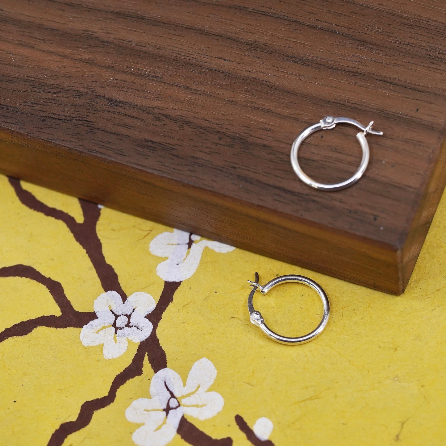 0.5”, Vintage Sterling 925 silver handmade earrings, 925 hoops