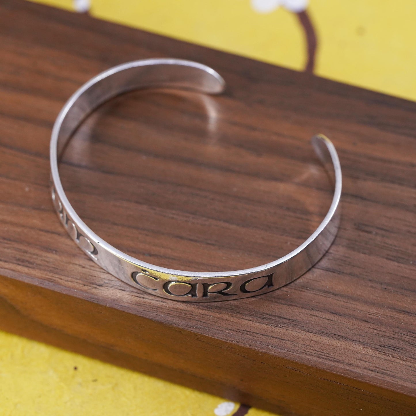 6.5" sterling silver cuff, taxco 925 silver bracelet, anam cara soul friendship