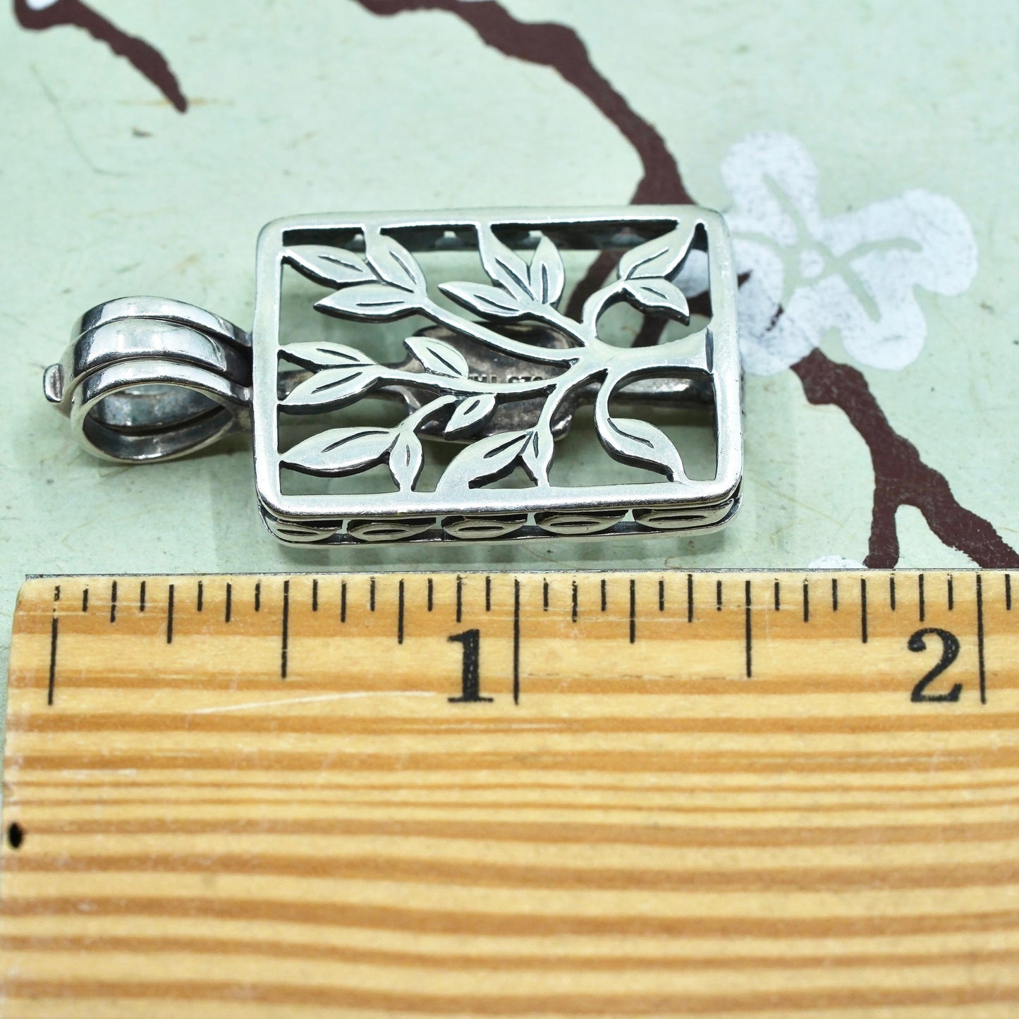 silpada Sterling silver pendant, 925 tree of live embossed “live lough love”
