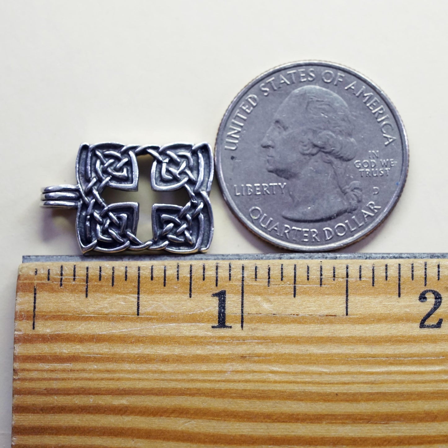 vintage sterling silver handmade pendant, 925 silver Irish Celtic knot charm