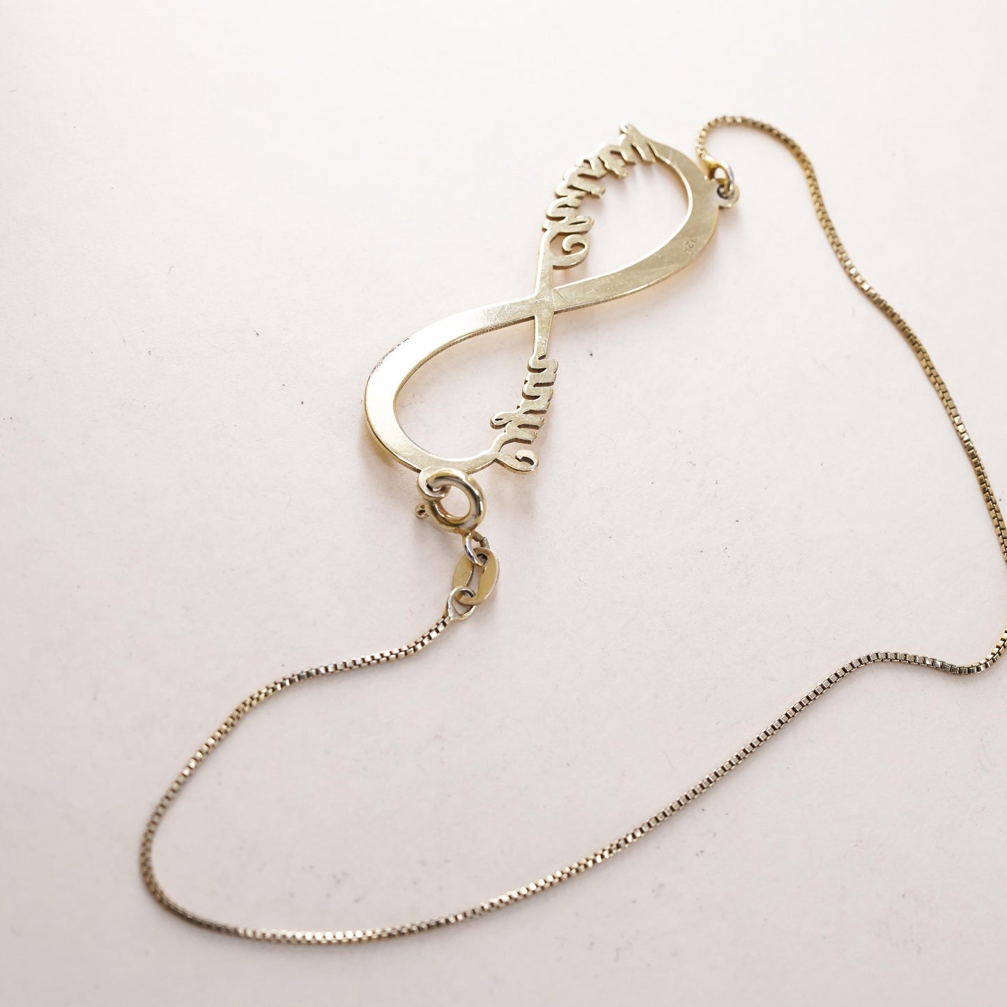 9.75”, VTG vermeil gold sterling silver bracelet, 925 box name "Lynn Christy"