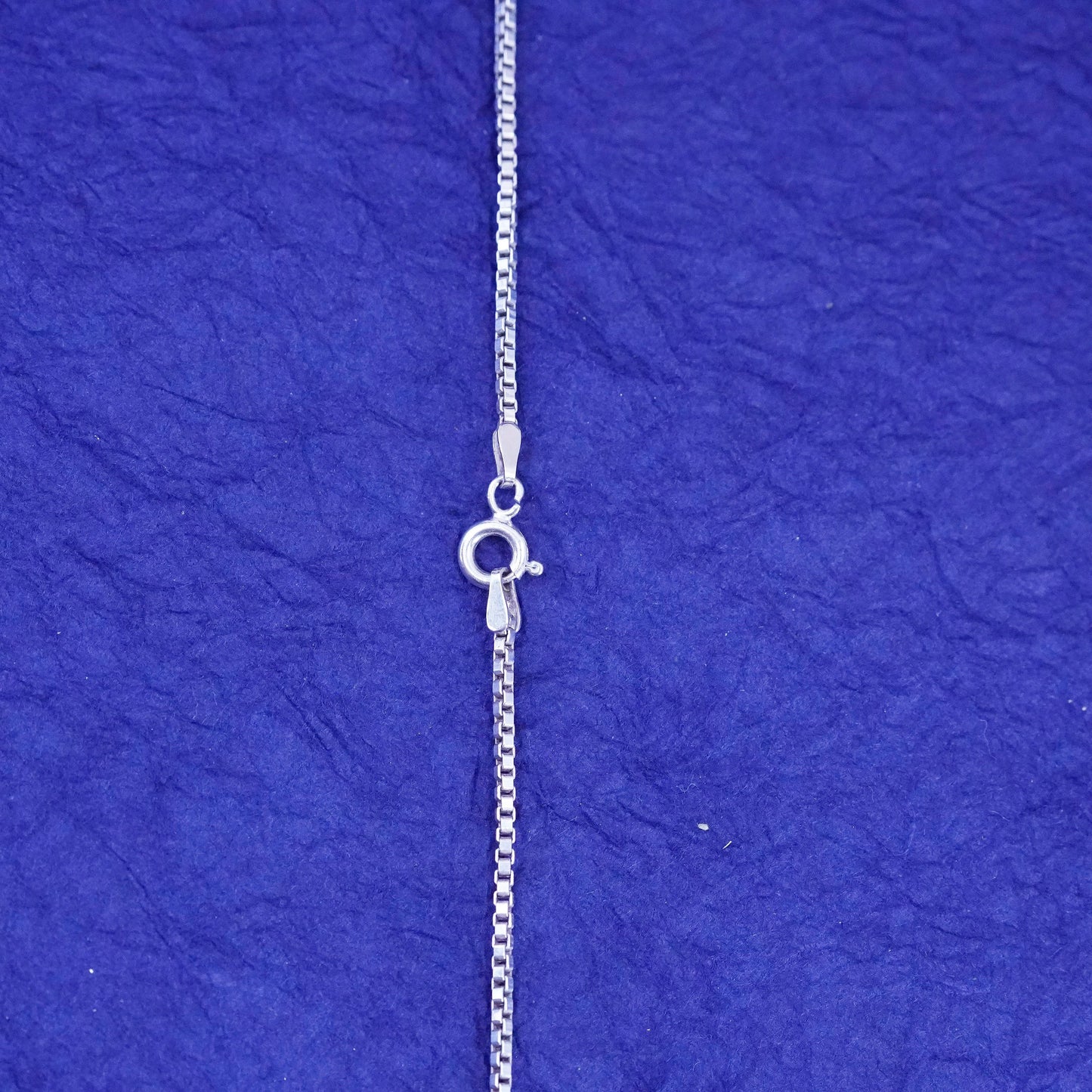 24”, 1mm, vintage Sterling silver handmade necklace, 925 box chain