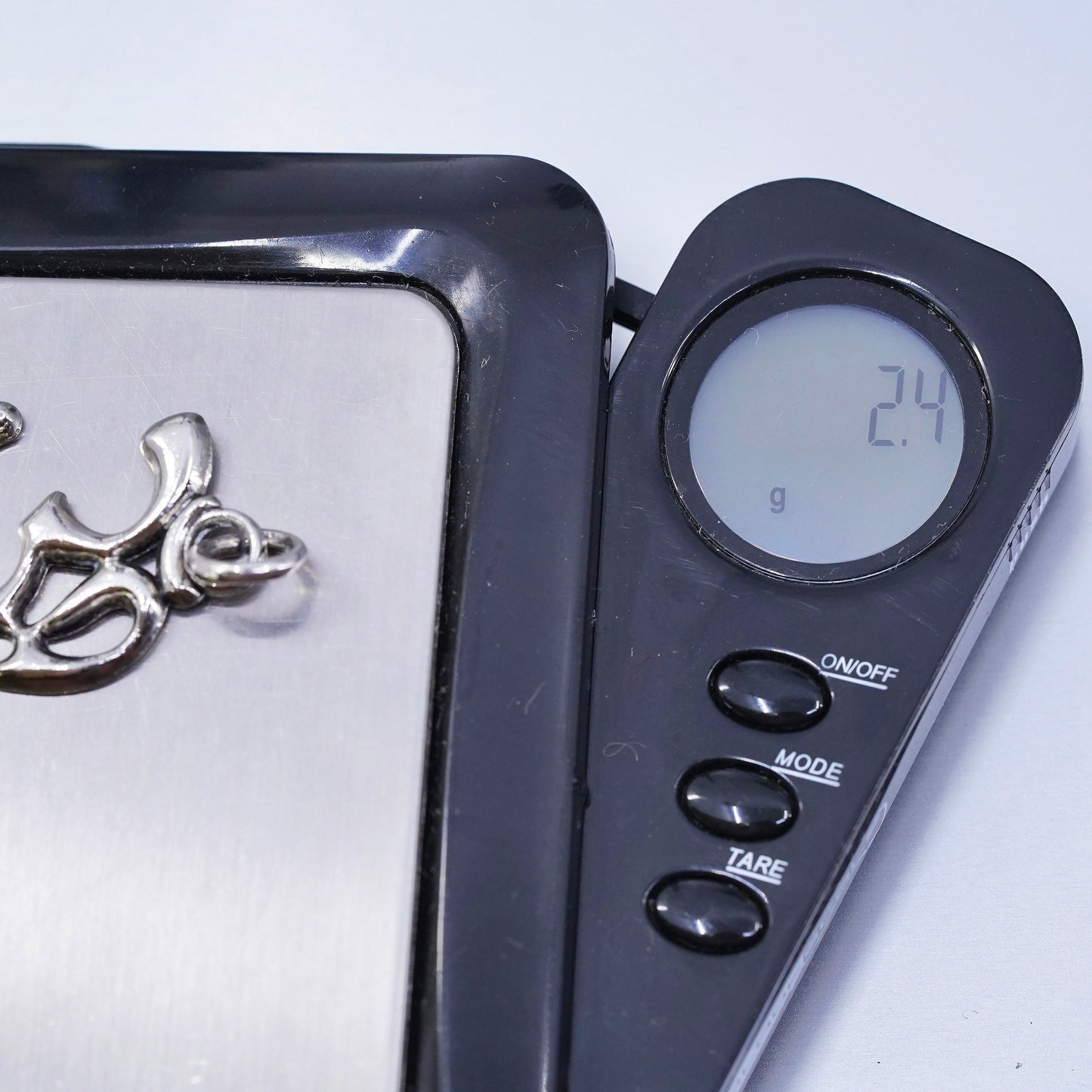 vintage sterling silver handmade pendant, 925 om aum, spiritual prayer symbol